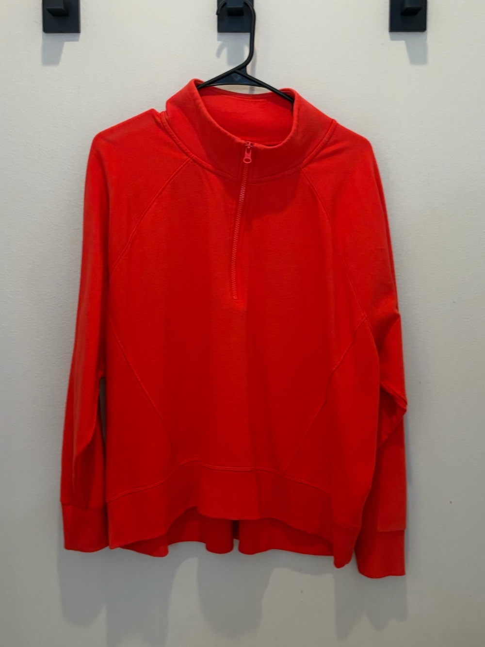 Women's Red Half-Zip Sweater Pullover